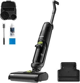 Wet Dry Vacuum Cleaner Cordless, Mop Vacuum Cleaner with Self-Cleaning System, Lightweight Hardwood Floors Vacuum for Pets and Sticky Messes, Black, NEW400