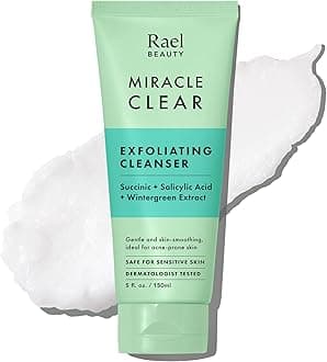 Face Wash, Miracle Clear Exfoliating Cleanser - Face Cleanser for Oily & Acne Prone Skin, Korean Skin Care, Facial Foaming Cleanser, Hydrating, w/Salicylic Acid, Vegan, Cruelty Free (5.1 fl. oz)
