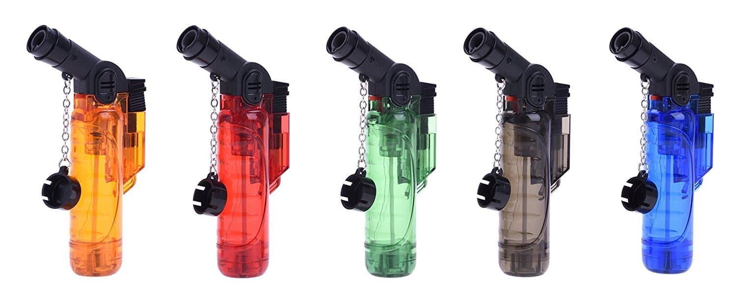 3 X Prof Turbo Blue Stormproof Jet Flame Angled Neck High Capacity Lighter