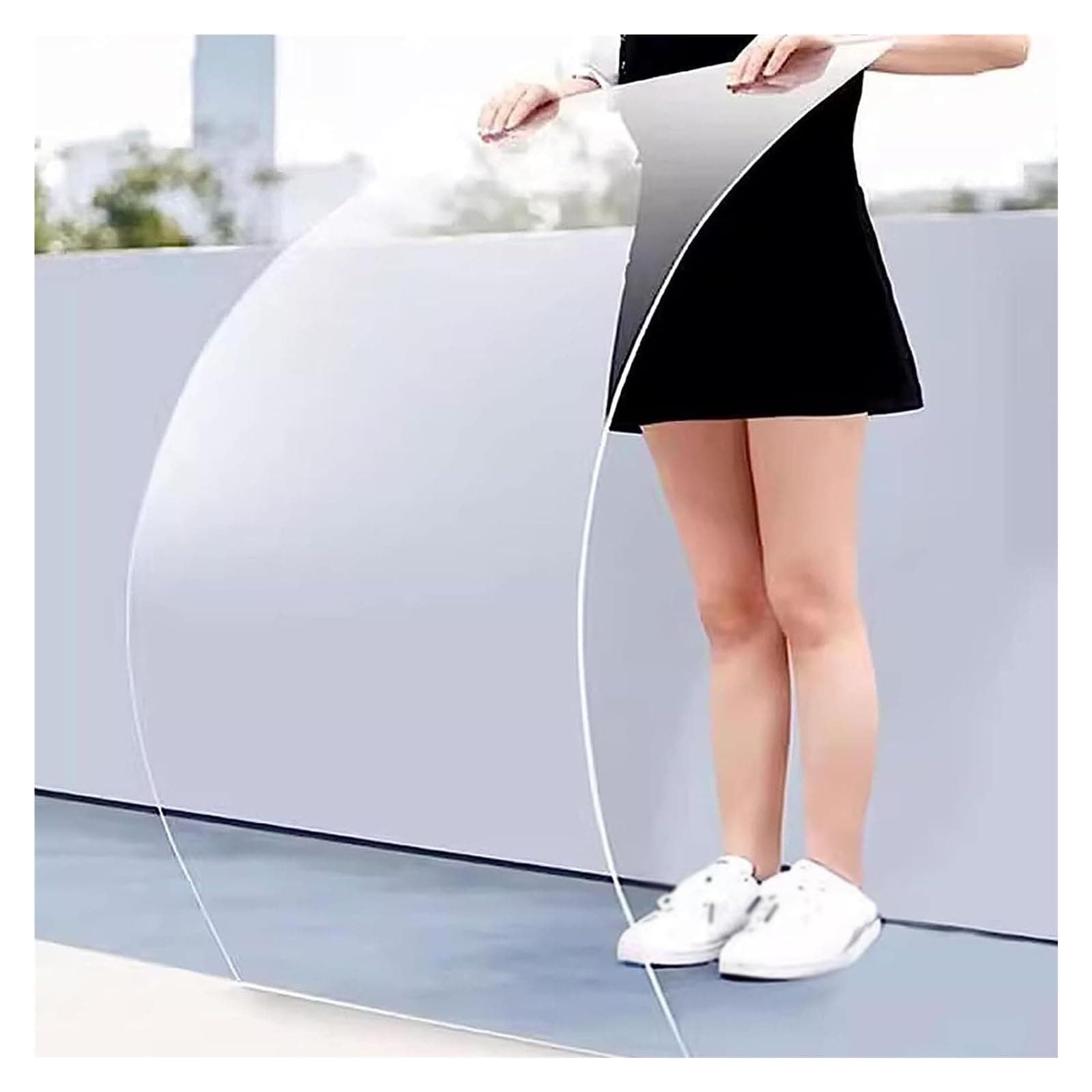 CIKE Clear Acrylic Plastic Sheet Polycarbonate Roofing Sheet,Transparent Sunlight Panels,Rainproof PC Endurance Board,Replacement Cladding(2 x 6.6ft)