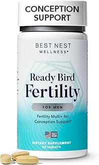 Best Nest Wellness Men's Fertility - Multivitamin Supplement for Men with Methylated Vitamins - Nutritional Supplement with Nutrients & Antioxidants - Supplement with Magnesium & Zinc - 30 Tablets