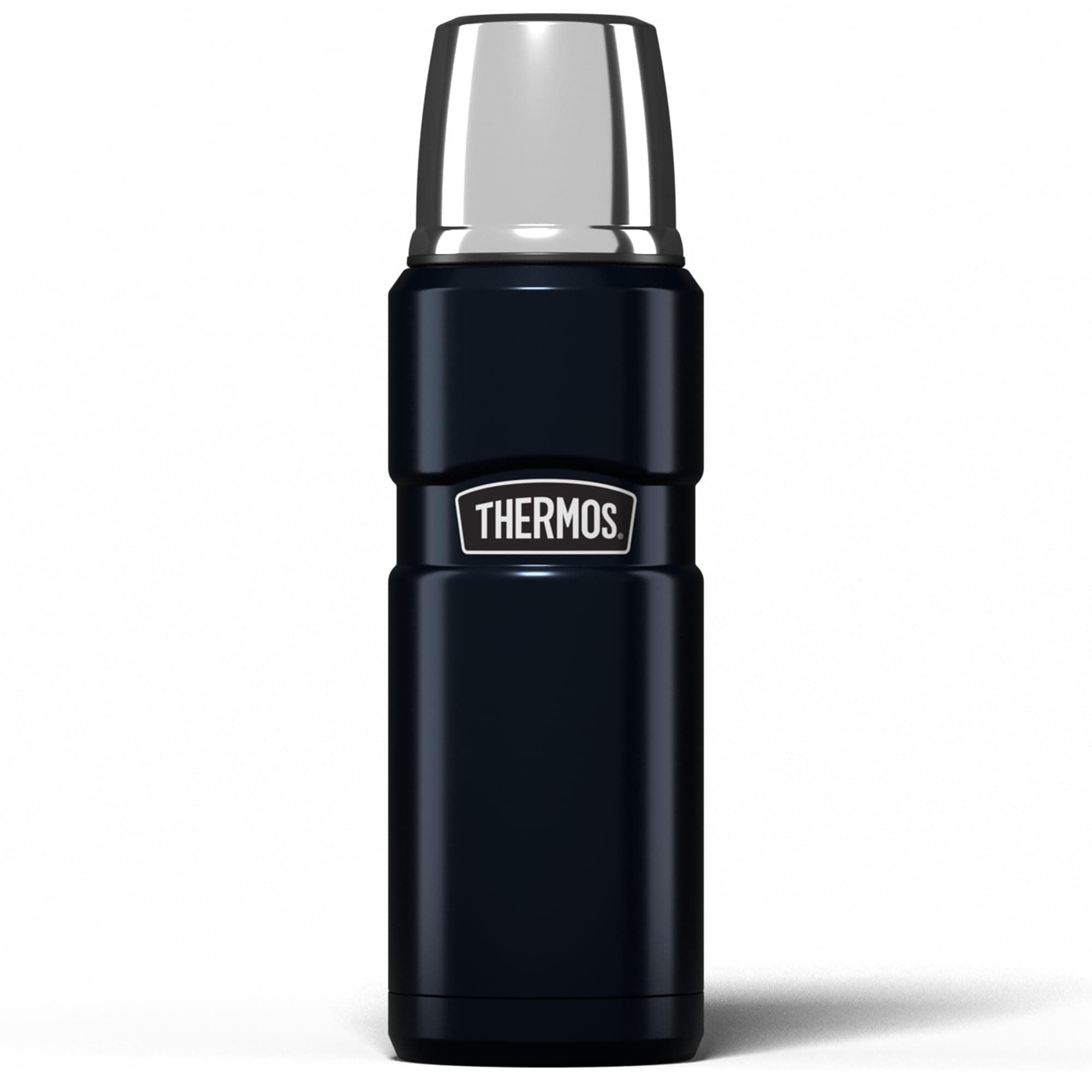 Thermos Stainless King 470ml Multi- Purpose Thermos Flask - Original-Style Flask use as Travel Mug or Insulated Water Bottle for Daily Commute & Weekend Adventures – Midnight Blue