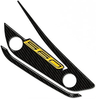 labelbike - 3D Sticker Motorcycle Exhaust Crankcase Protection and Decoration in Resin Compatible with Yamaha Tmax 560 2020-2025 - Yellow Color