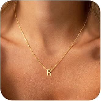 Initial Necklace for Women Girls Kids - Dainty 18K Gold Plated Initial Necklace Tiny A-Z Pendant Necklace Cute Initial Letter Necklace Gold Jewelry Necklace for Women