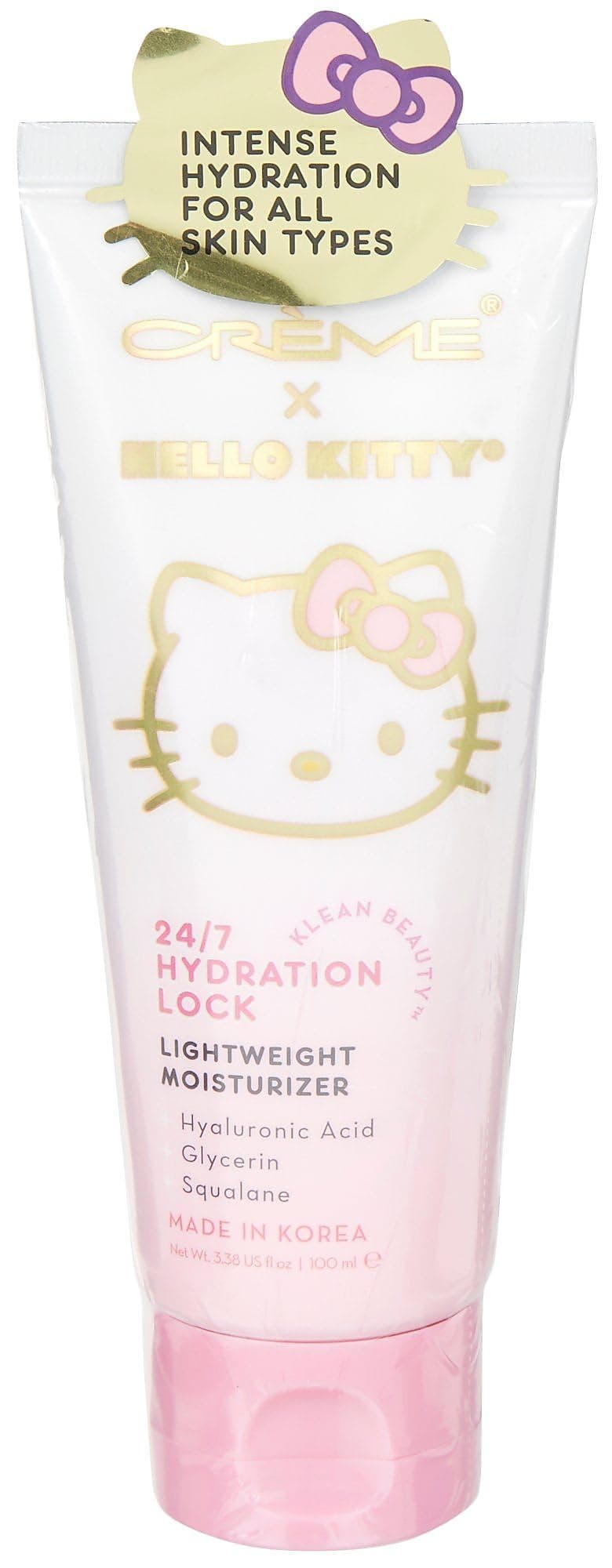 The Crème Shop x Hello Kitty Klean Beauty 24/7 Hydration Lock Lightweight Moisturizer, Ultimate Hydration, Hyaluronic Acid, Glycerin & Squalane