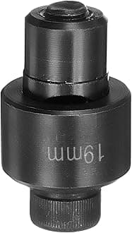 sourcing map Sheet Metal Punch Hole Punch 19mm Bearing Steel Precise Cutting Manual Knockout Punch Kit for Metal Steel Plate, Sink, Stainless Steel, Black
