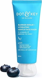 Barrier Repair + Hydrating Gentle Face Wash With Probiotic Ceremide Face Wash For Dry Skin,Normal Skin & Sensitive Skin Gently Cleanses Skin From Dirt & Oil For Unisex,100Ml