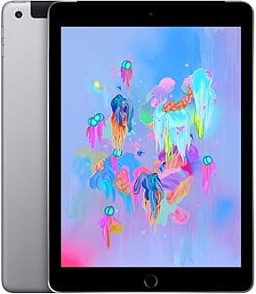Apple iPad 9.7 (6th Gen) 128GB Wi-Fi + Cellular - Space Grey - Unlocked (Renewed)