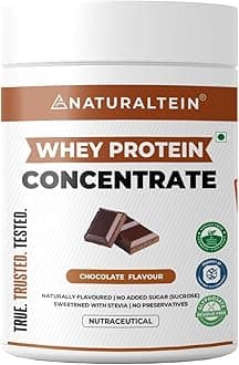 Natural Whey Protein Concentrate Chocolate - 300g (Naturally flavored, Non GMO, No Artificial Sweeteners)