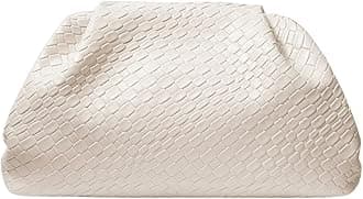 Women's Woven Evening Bag Dumpling Clutch Purse No Strap Handbags Elegant Faux PU Leather Clutch Bag