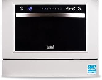 BLACK+DECKER BCD6W 6 Place Setting ENERGY STAR Portable Compact Countertop Dishwasher