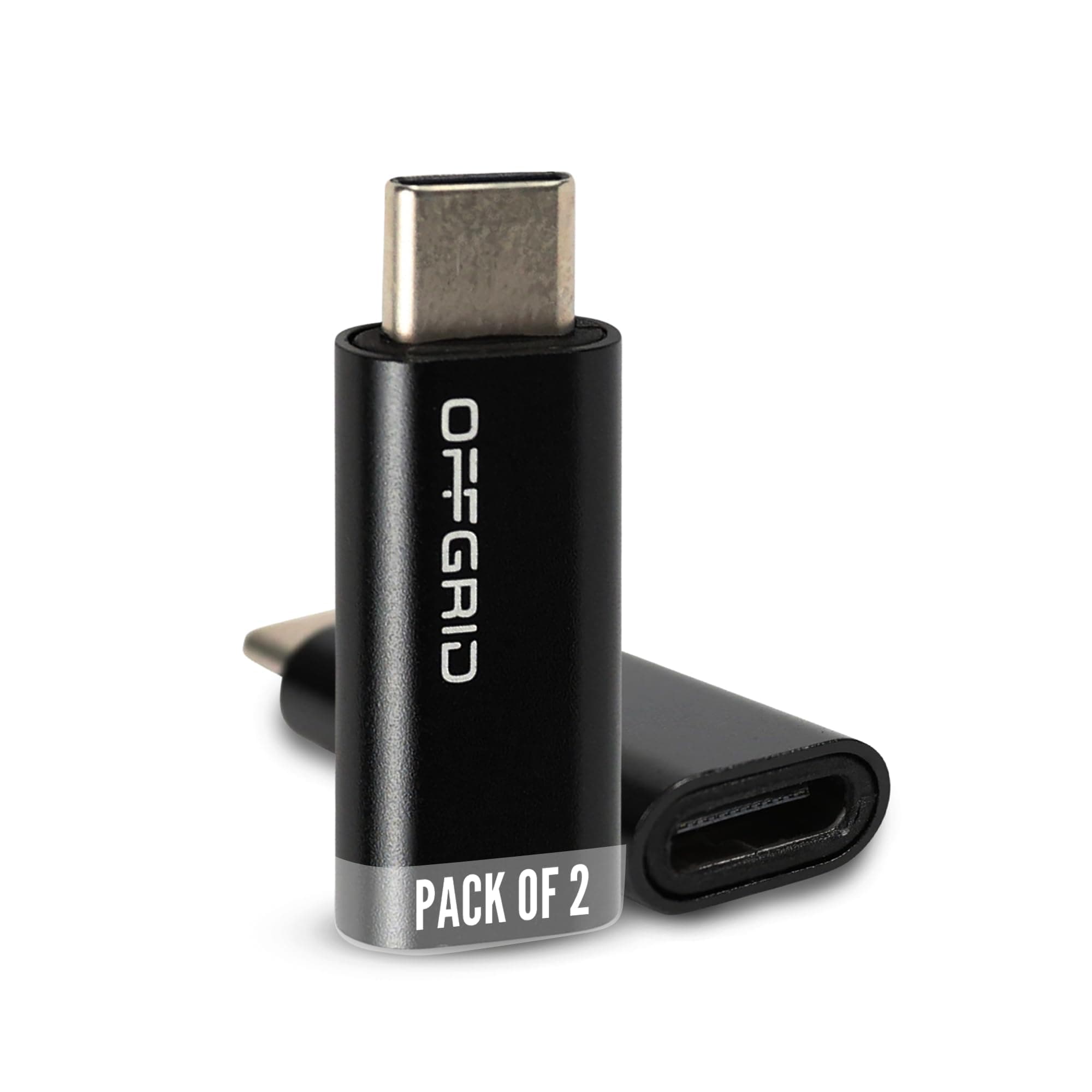 OFFGRID USB C Data Blocker (2-Pack), Charge Only Adapter, Protect Against Juice Jacking, Fast Charging USB-C Security Adapter, Compatible with iPhone, Android, Laptops & Tablets