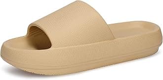 Slides for Women Men Pillow Slippers Non-Slip Bathroom Shower Sandals Soft Thick Sole Indoor and Outdoor Slides