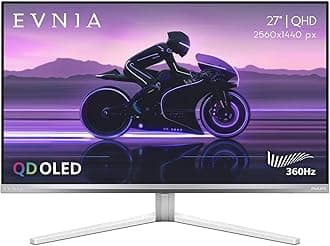 PHILIPS Evnia 27M2N8500 QD OLED Gaming Monitor, QHD 2560 x 1440, 360Hz, 0.03ms Response time, Ambiglow, USB Hub, Height Adjustable, 4-Year Advance Replacement, Xbox PS5 Switch Compatible