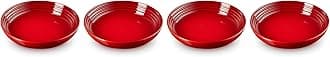 Stoneware Set of 4 Pasta Bowls, 8.5" each, Cerise