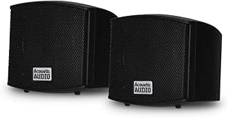 Acoustic Audio by Goldwood Aa321B Mountable Indoor Speakers 400 Watts Black Bookshelf Pair, CL3_wire