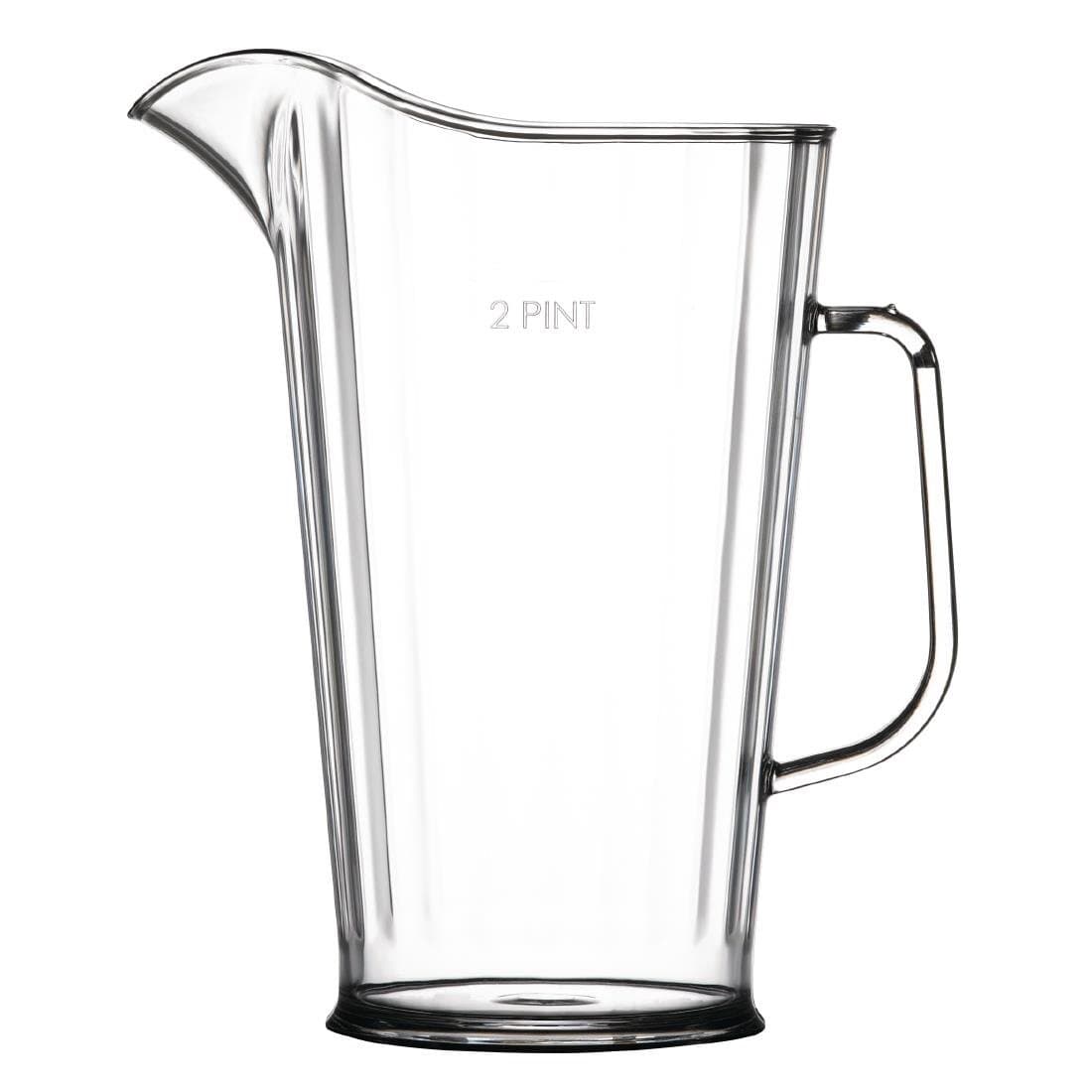 Polycarbonate 2 Pint Plastic Jugs - CE Stamped, 1 L (Pack of 4)