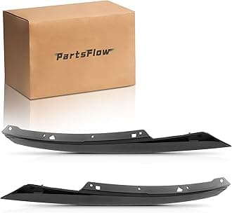 PartsFlow 2PCS Grille Trim Molding Left And Right Side Glossy Black For 2016 2017 2018 Honda Civic HO1212117 HO1213117