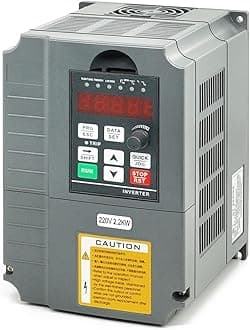 - VFD Single-Phase to 3-Phase Converter, Used on ≤3HP(2.2kW) 10Amps 200-230V 3-Phase Motor, Input/Output 200V-230V,Variable Frequency Drive