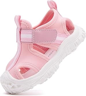 Baby Boy Girl Closed Toe Summer Sandals Lightweight Shoes Infant Non-Slip First Walking Sneakers 6 9 12 18 24 Months