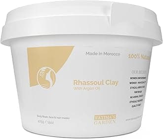 Fatima's Garden Rhassoul Clay with Argan & Eucalyptus - Detox & Soften, 425g