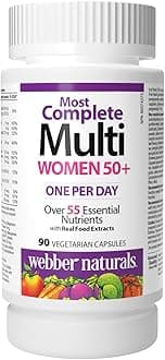 Webber Naturals Women's 50+ Most Complete Multi, 90 Vegetarian Capsules