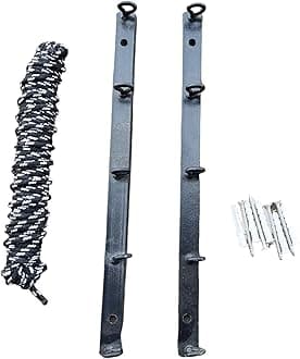 GLITZ® Metal Heavy Duty Wall Mount Cloth Dryer Stand | 300mm Black Space Saving Drying Rack for Indoor Outdoor Bathroom and Balcony Use | Sturdy Foldable Laundry Drying Stand