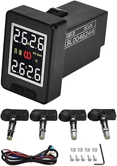 Tire Pressure Sensor,Car Tire Pressure Monitor System TPMS with 4 Internal Sensors