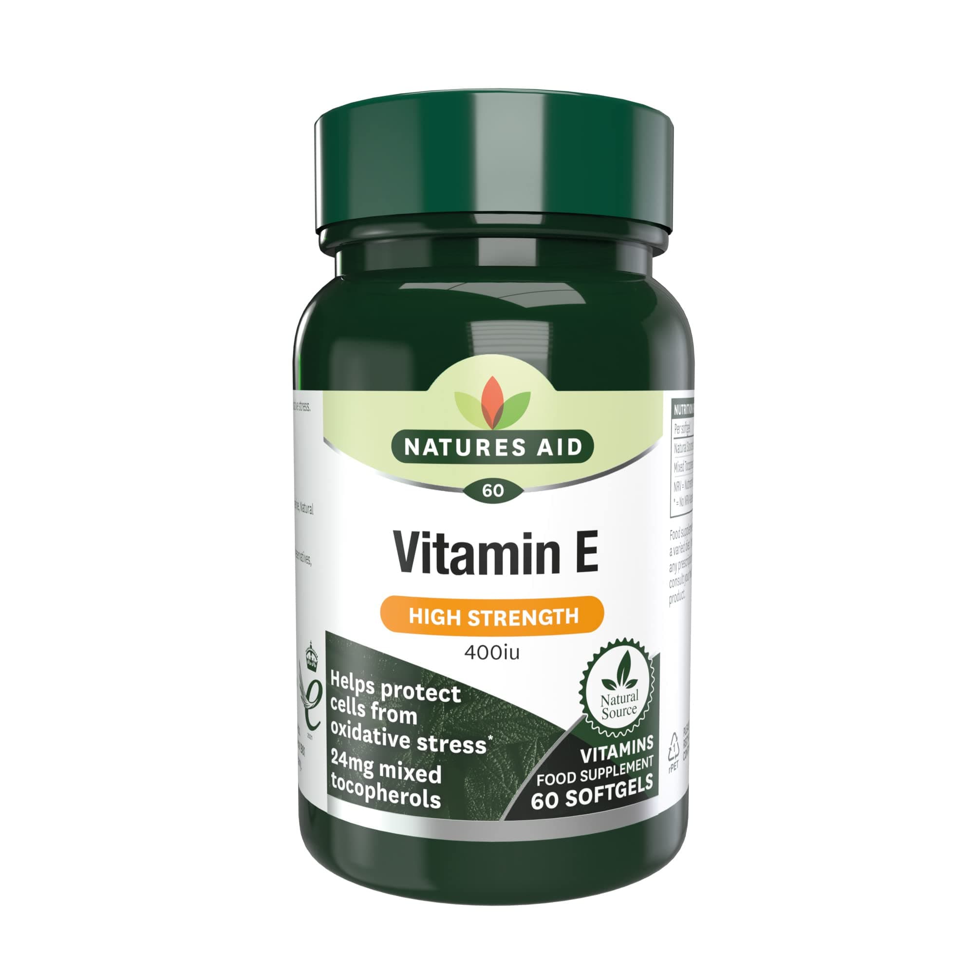 Natures Aid Vitamin E 400Iu, 60 Tablets