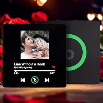 Custom Music Fridge Magnet Personalized Anniversary Wedding Gifts for Couples Women Men Customized Spotify Song Music Player Photo Magnet for Refrigerator, Mothers Day Birthday Gifts for Mom