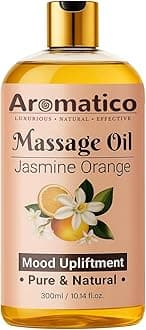 - AROMATICO Jasmine Orange Massage Oil. Soothing Aromatherapy Body Oil with Sweet Citrus & Floral Notes. Relaxing, Spa-Quality Formula for Stress Relief & Skin Hydration - 300ml