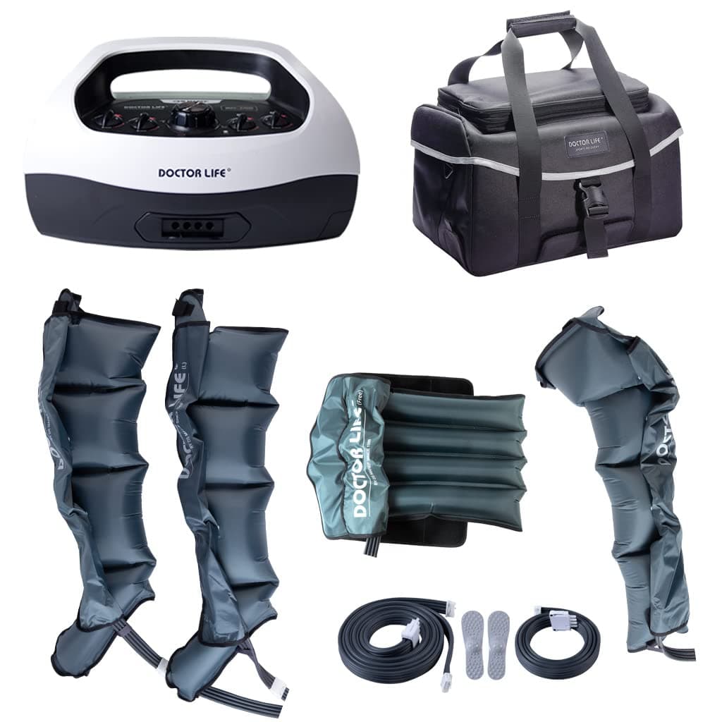 DOCTOR LIFE Full Body Recovery System : Sequential Air Compression Device, Foot and Leg Recovery Boots, Arm and Waist, Improved Blood Circulation and Fast Recovery (SP-2000, XL)