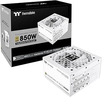 Toughpower GT 850W Snow ATX 3.1 Power Supply; 80 Plus Gold Efficiency; Smart Zero Fan; Native 600W PCIe 5.1 Connector; PS-TPT-0850FNFAGU-W; 5 Year Warranty
