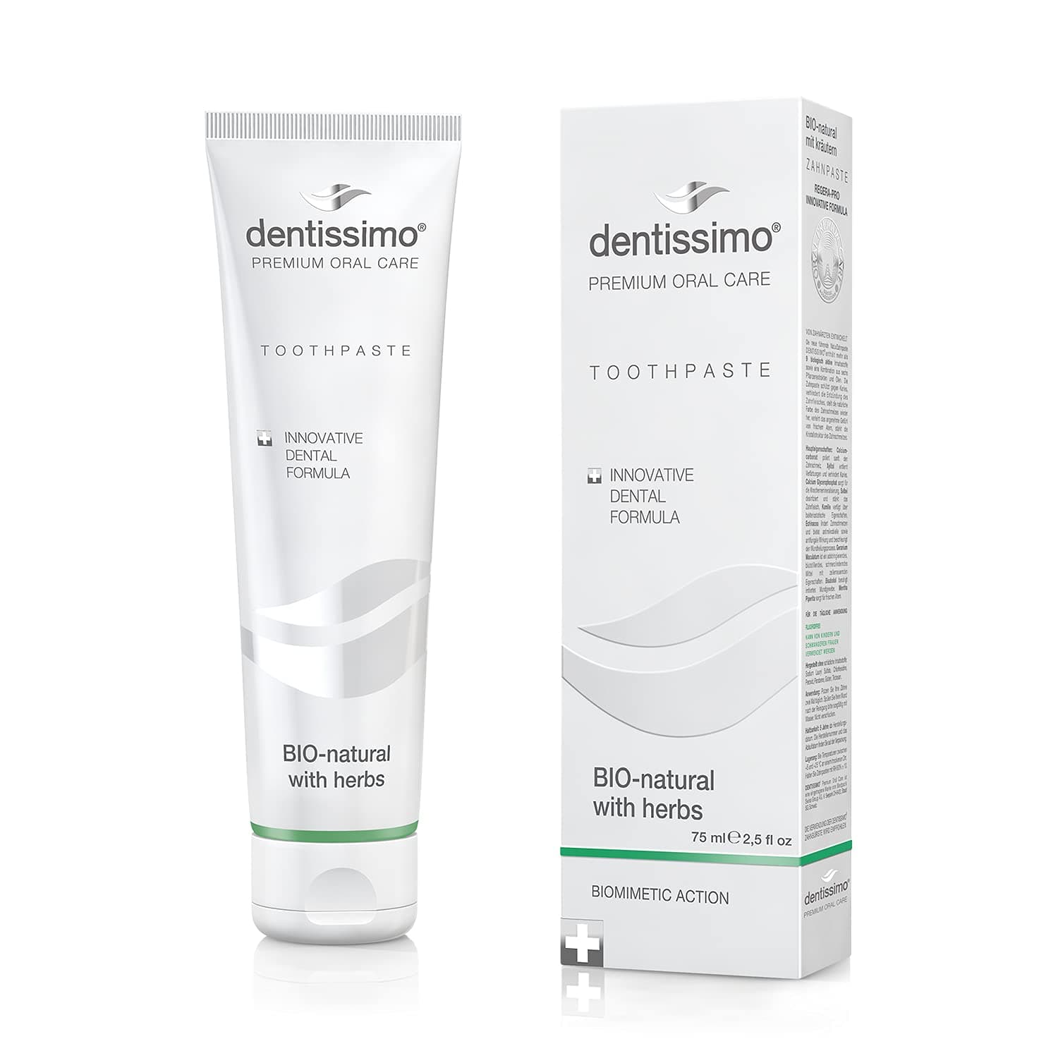 BIO-Natural with Herbs Fluoride Free Toothpaste for Sensitive Teeth and Gums, 75 ml