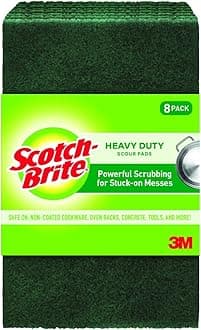Scotch-Brite Heavy Duty Scour, Green, 8 Pads