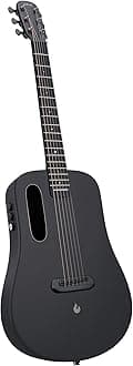 - LAVA ME AIR Portable Carbon Fiber Electric-Acoustic Guitar. Travel Guitar for Beginners with Onboard Effects and Magnetic Pickup. Black