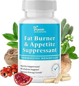 Fat Burner for Women & Men - Appetite Suppressant for Weight Loss - Pills w/Metabolism Booster Thermogenic Weight Loss Supplement - Chromium, Caffeine & Green Tea - 30 Capsules