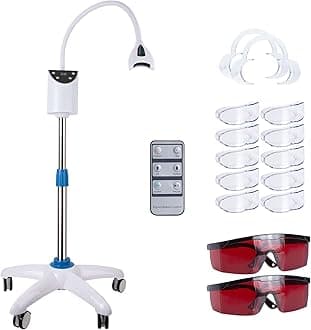 Zoom Teeth Whitening Lamp - Professional Teeth Whitening Machine with Adjustable Stand, Mobile Tooth Bleaching Accelerator System with Cold Blue Light for Dental Clinic/Beauty Salon