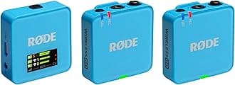 RØDE Wireless GO (Gen 3) – Compact Wireless Mic – Pristine Audio, 32-bit Float Recording, Automatic Level Control, for Phones, Cameras and Computers (Blue)