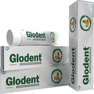 - Glodent Teeth Whitening Toothpaste | Plaque Remover | Gum Care | Anticavity Tooth paste | Natural Xylitol Extracts, Neem, Pineapple, Papaya, and Miswak | Vegan-friendly Oral Care (Pack of 3) 70g each