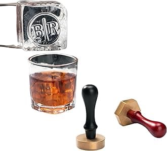 Custom Ice Stamp for Cocktails - Ice Cube Branding Stamp with Your Design or Logo Perfect for Whiskey Mojito Unique Cocktail Accessories & Bar Tools (2inch - 5.08cm)