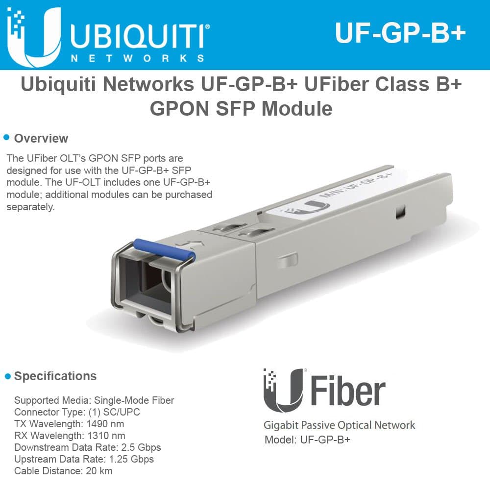 UFiber Class B+ GPON OLT SFP Transceiver Module UF-GP-B+ Single-Mode Fiber