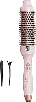 Thermal Brush, 1.5 Inch Negative Ion Thermal Round Brush Creates Salon-quality Blowouts, lonic Frizz Reduction Makes Hair Shinier & Smoother (Millennial Pink)