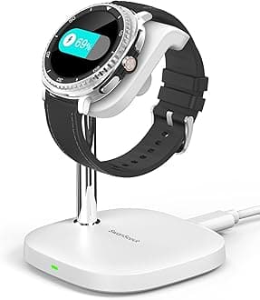 Galaxy Watch Charger Stand, Galaxy Watch Charger, Angle Adjustable Fast Lightweight for Samsung Galaxy Watch 8/8 Classic/Ultra (2025)/7/Ultra/6/6 Classic/5/5 Pro/4/3/Active 2, SwanScout 505S (White)