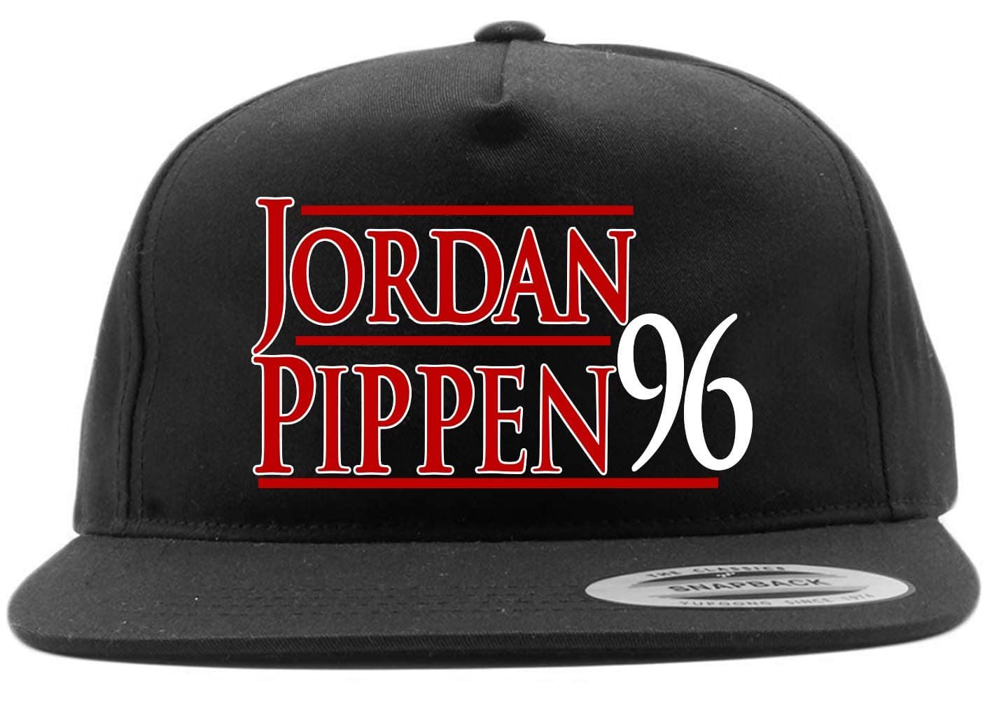 Black Snapback Chicago Jordan Pippen 1996 Hat