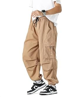 Boys' Jogger Pants, Kids' Stretch Twill Casual Cargo Pants