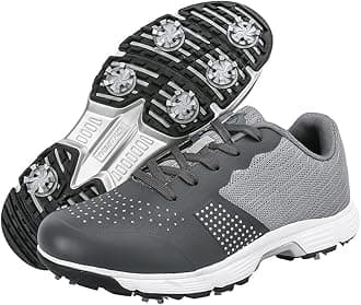 THESTRON Men Golf Shoes Professional Waterproof Spikes Golf Sport Sneakers