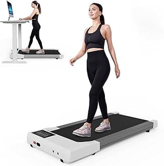 DeerRun 2025 Upgrade Walking Pad with Incline, Smart Under Desk Treadmill for Home Office, Treadmills with APP and Remote Control, LED Display, 2.5 HP Quiet Walking Jogging Machine, 300 lbs Capacity