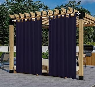 Waterproof Polyester 300GSM Fabric Sun Rain & Vision Blockage Curtains with Top Style Loop Used for Door,Balcony,Outdoor & Indoor Area(Purple 4.5 X 5.5 Feet,Piece of 1)