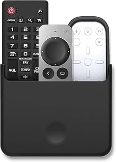 elago Universal Remote Holder Mount Compatible with Apple TV Remote Control and All Other Remote Controls, Strong Sticker Included, Detailed Design (Large, Black)